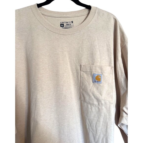 Carhartt Loose Fit Size 3X Heavy Weight Short Sleeve Tee NWOT Beach Heather - Picture 3 of 10